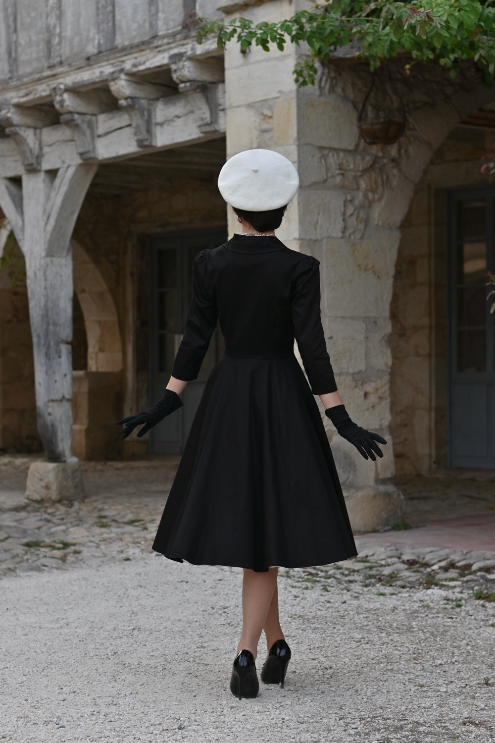 Alyssa Black Swing Dress in Extended Sizing